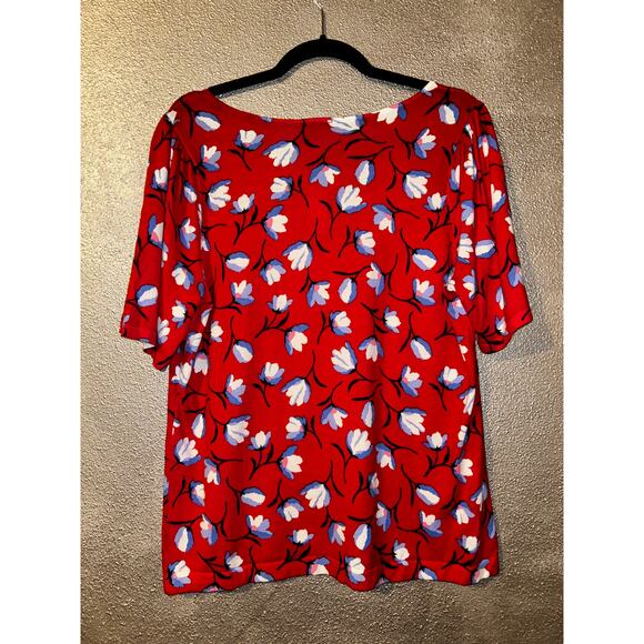 Talbots Plus X Red Short Sleeve Floral Sweater X NWT - Picture 5 of 6